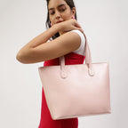 Fastrack College Tote Bag for Women, Girls and Ladies | Made of Premium Faux Leather | Fits Upto 13 Laptop | Ladies Purse Handbag