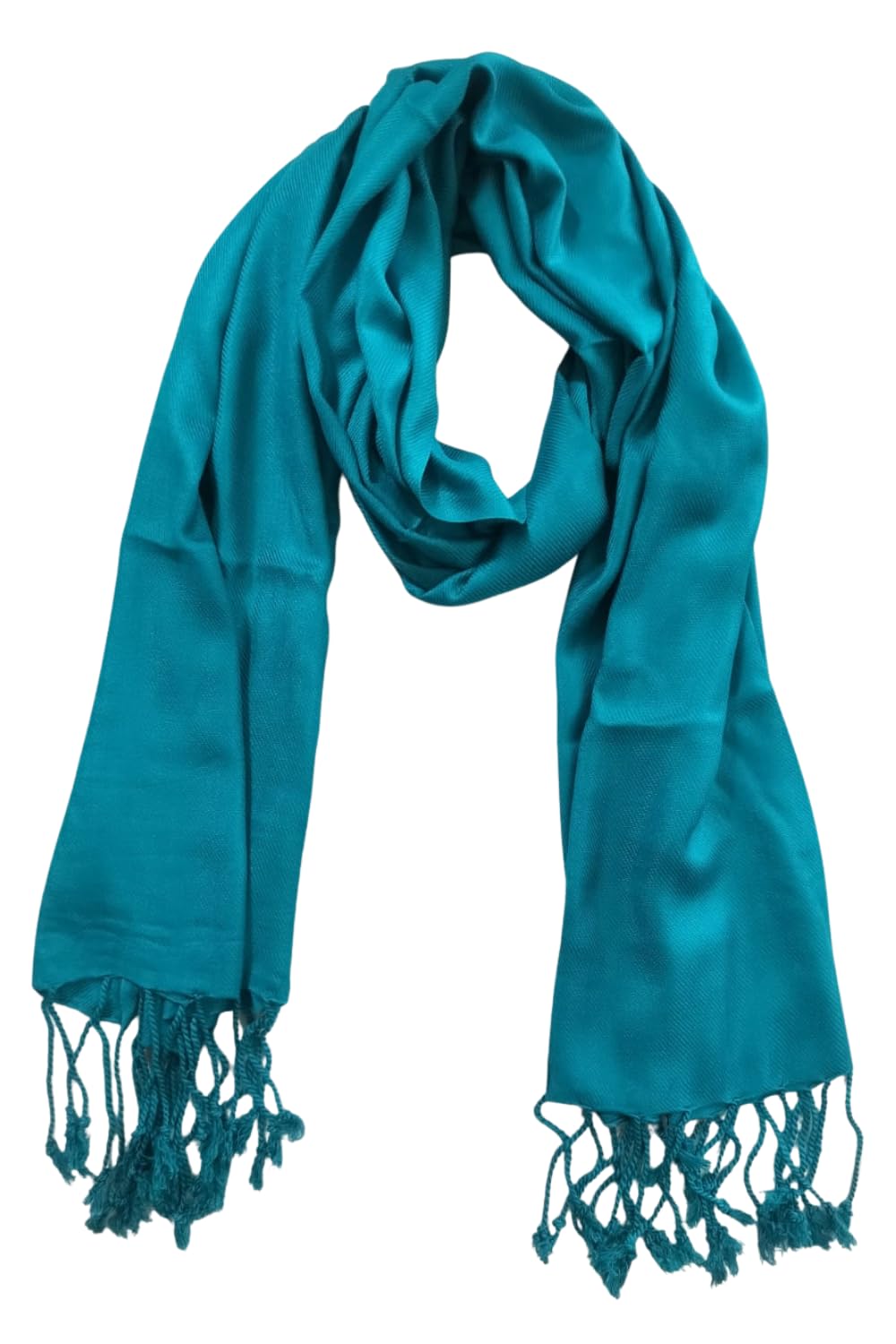 FM Trends Stylish Plain Scarf for Women & Girls | Solid Color Stole, Dupatta, Shawl | Elegant Ladies Accessory (Rama Green, 1.8 meters)