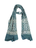 Gutthi Women's Cotton Stoles | Scarf Lightweight & Comfortable for All Seasons | Soft Floral Scarves, Size (100X180 CM) (Green)