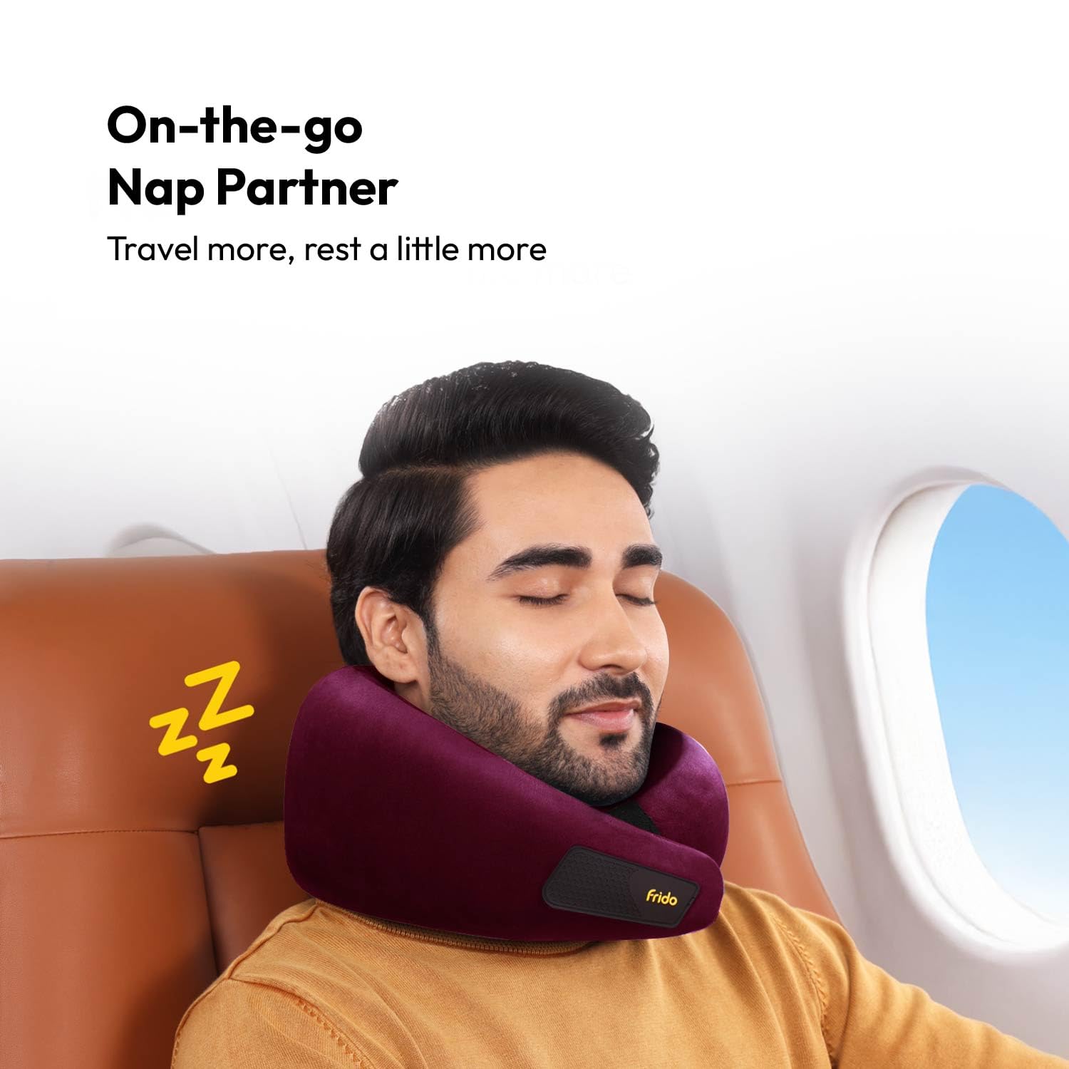 Nenkarn Stuffable Travel Neck Pillow Cover with Eye Mask, No Filler, Black