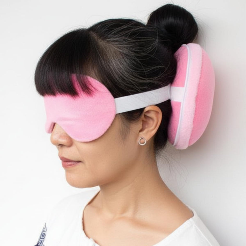 TOWINO® Eye Mask for Sleeping Super Soft & Smooth And Fully Adjustable To All Size Heads - Super Soft & Comfortable for Women and Men, Blindfold for Travelling, Night Sleeping,Nap Suitable for All Family Members Made In India (Black)
