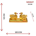 KridayKraft Swan Duck Shap Haldi KumKum Holder,Chandan Roli Box,Love Birds Couple Duck Pair Chopda,Kumkum Dani,Chawal,Akshat use for Pooja,Animal Showpiece & Return Gift Article (Pack of 10 pcs)...