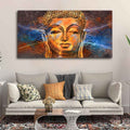 VIBECRAFTS Peaceful Buddha Premium Canvas Wall Painting With Frame for Living Room Drawing Room Home|Office|Gift (PTVCH_2229)