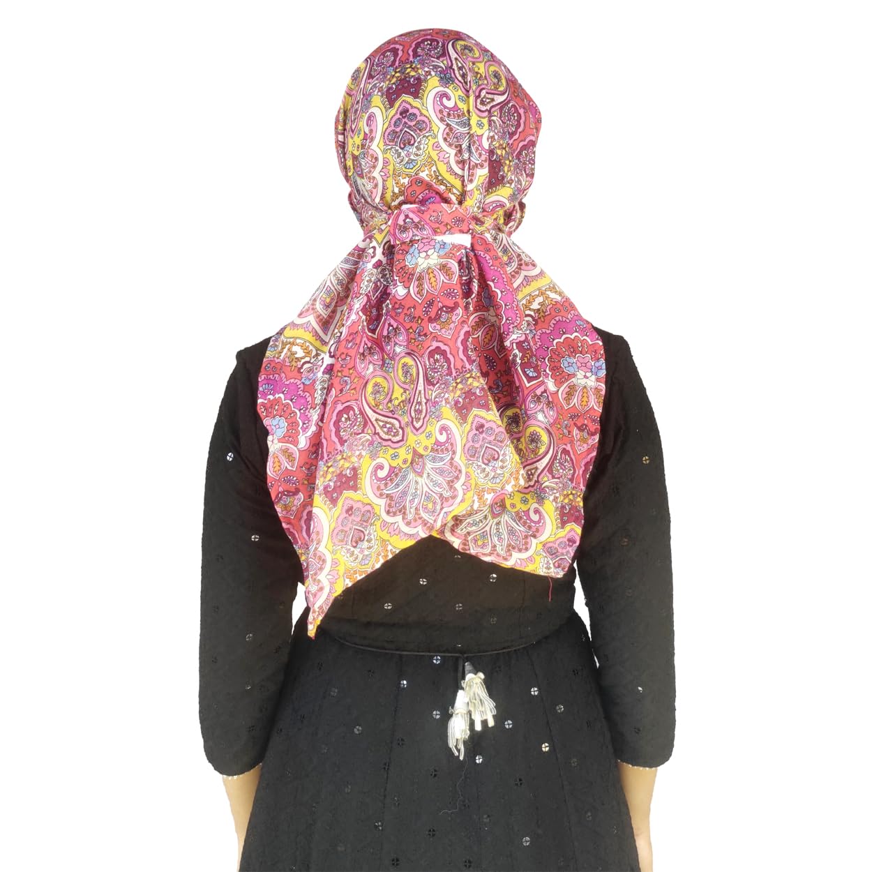 Switchon Cotton Innovative scarf Hijab with adjustable closer hook and loop tape (Multi1) for 12 years and above