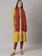 Red Acrylic Yarn-Dyed Women'S Shawl (Size: Free Size)-24NOA80038-603080