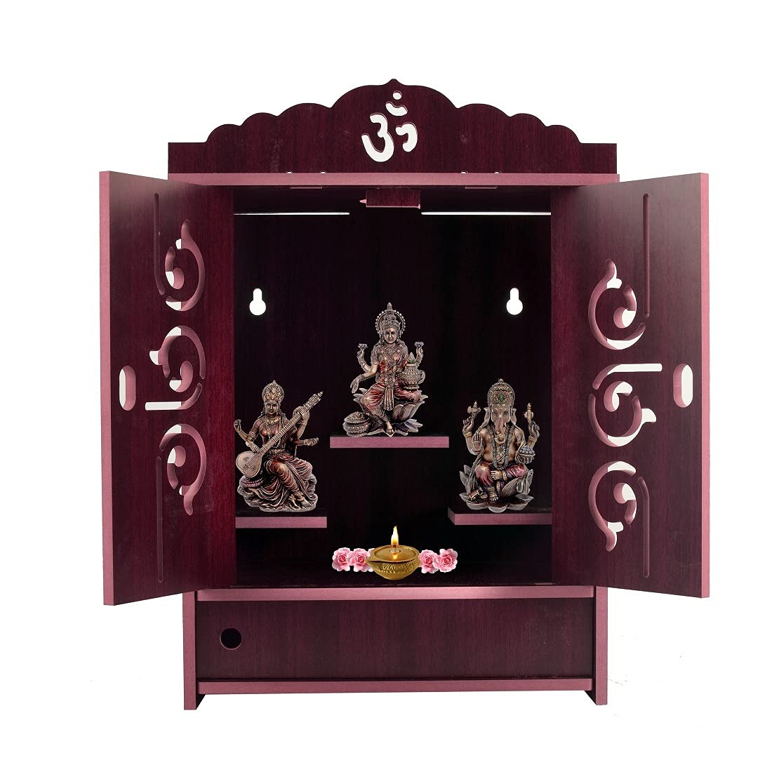 YIXT Premium MDF Wooden Temple with Matte Finish
