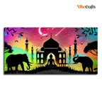 VIBECRAFTS Canvas Paintings for Living Room Drawing Room Vector Illustration Art Canvas Wall Painting Fitted With Wooden Frame For Home | Office | Living Room | Gifts (PTVCH_2537)