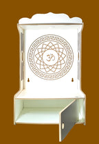 Alpine Willow Temple for Home with Door (Height-20 inches) I Puja Mandir for Home with Doors I Pooja mandir with Door I Wooden Temple I Laddoo Gopal mandir I Devghar I Pooja Unit I Pooja ghar