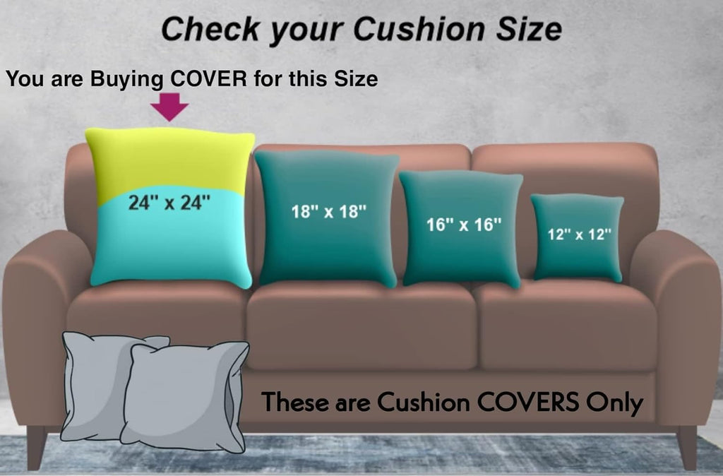 Trance Home Linen Set of 5 Premium 100% Cotton 24x24 inch Cushion Covers Only for Sofa and Diwan | Throw Pillow/24 x 24 Cushion Pillow Covers Only | 60cmx60cm, Damask & Dori Blue – Set of 5