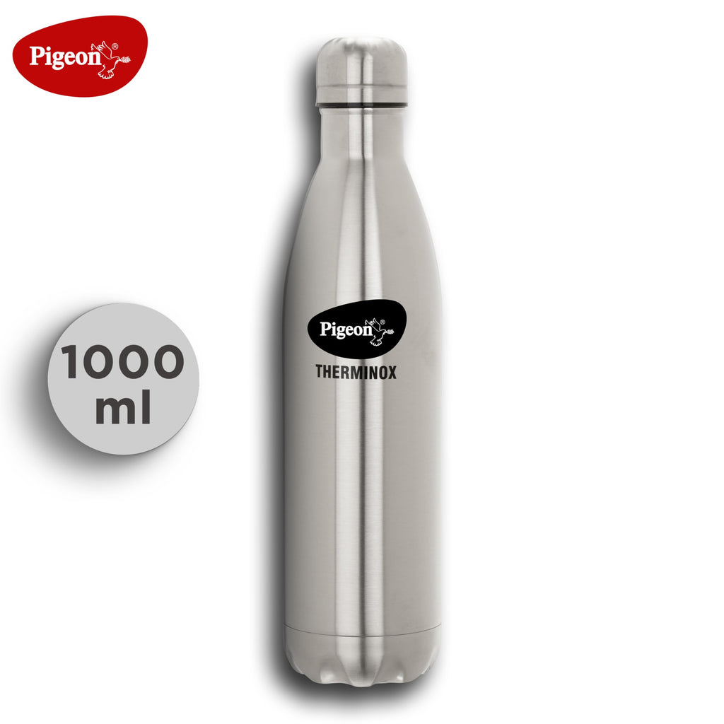 Pigeon by Stovekraft Aqua Therminox Stainless Steel Vaccum Insulated Water Bottle with Copper Coating Inside for Better Hot and Cold Retention (1000 ml)