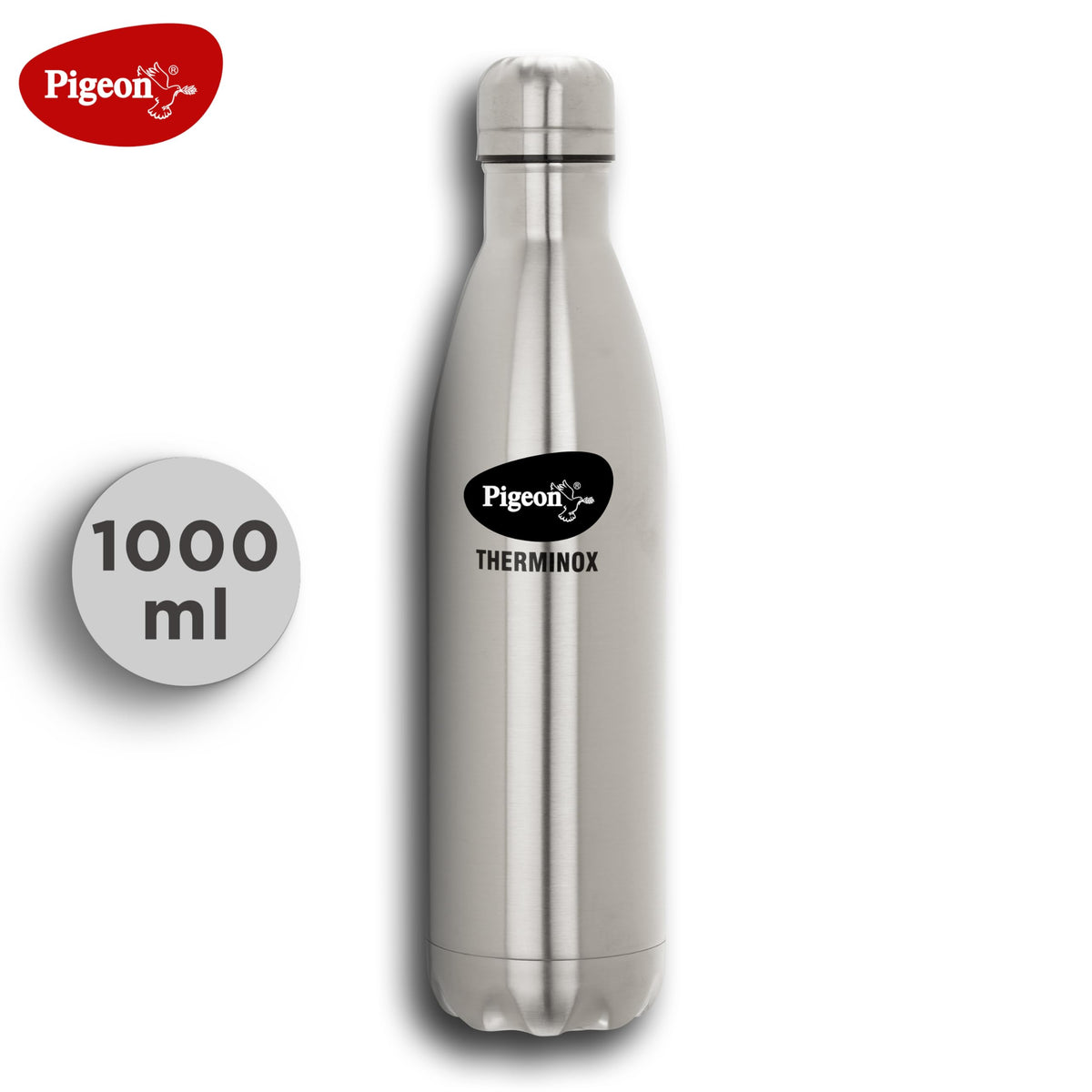 Pigeon by Stovekraft Aqua Therminox Stainless Steel Vaccum Insulated Water Bottle with Copper Coating Inside for Better Hot and Cold Retention (1000 ml)
