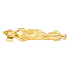 ARTVARKO Brass Sleeping Buddha Idol Resting Tibetan Budddhism Handcrafted Statue for Table Shelf Home Decor Murti Gift Living Room 10 Inch