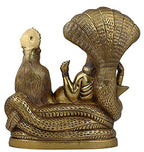 Artvarko Lakshmi Vishnu Brass Idol God Goddess Statues Religious Deity Laxmi Vishnu Resting On Sheshnaag