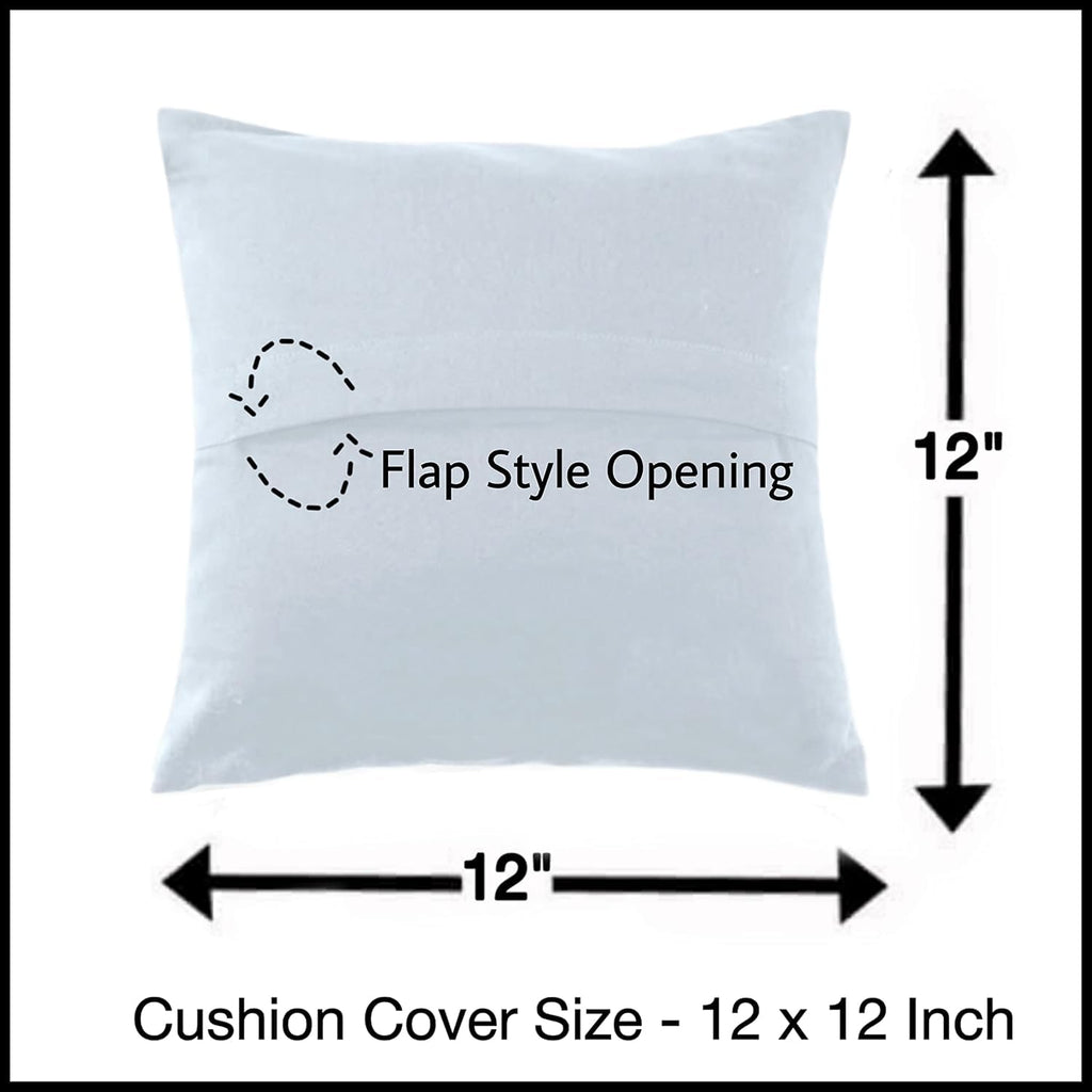 Trance Home Linen Set of 5 Premium 100% Cotton 12x12 inch Cushion Covers Only for Sofa and Diwan | Small Cushion Covers Only (12x12 inch | 30cmx30cm, Damask & Dori Clay Red) Set of 5-180 TC