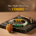LIFE CHANGING ASTRO Dhan Yog Combo Set | Rudraksha & Crystal Bracelets for Wealth, Prosperity & Positive Energy | by Acharya Lavbhushan Ji (Shiv–Shakti Dhan Yog Combo)