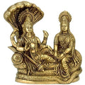 Artvarko Lakshmi Vishnu Brass Idol God Goddess Statues Religious Deity Laxmi Vishnu Resting On Sheshnaag