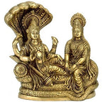 Artvarko Lakshmi Vishnu Brass Idol God Goddess Statues Religious Deity Laxmi Vishnu Resting On Sheshnaag