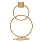 Webelkart Premium Decorative Rings Candlestick Holder for Home and Dining Table Decor/Tealight Candle Holder for Home and Office Decor - (6.5 inches Gold) (Pack of 1)