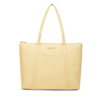 Caprese Jimny 14 Inch Laptop Compatible Large Tote Bag for Women | Stylish, Durable, and Spacious with Multiple Compartments, Back Zipper Pocket for Work, Travel, and Everyday Use (Butter Yellow)