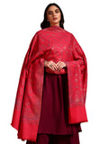 Pashmoda Women Aabroo Kashmiri Jamawar Woven Shawl, Kaani Jacquard Shawls, Stoles, Wraps, Luxury Pashmina Evening Wrap (Size: 40X80 Inches, Pink Color) SECS58