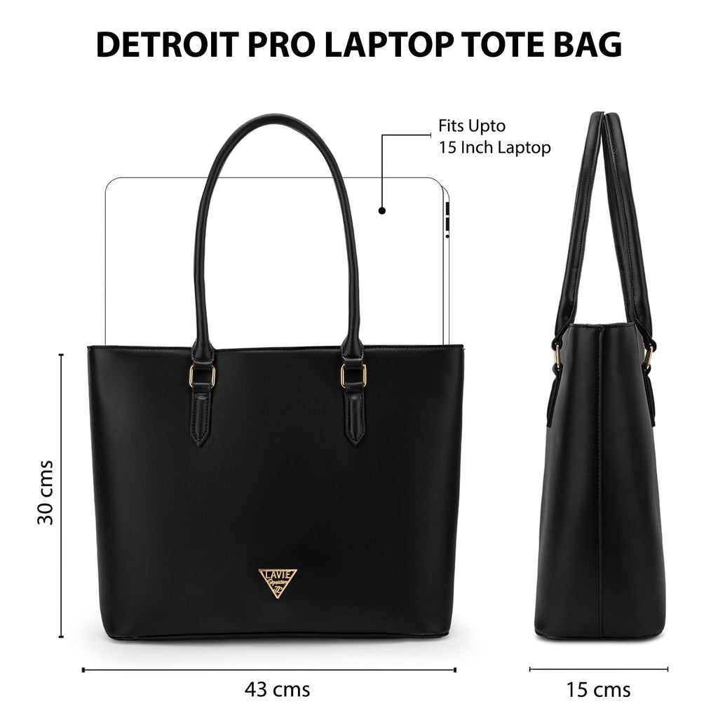 Lavie Signature Women's Detroit Pro Laptop Tote Handbag for Women | Fits Upto 15 Inch Laptop | Laptop Bag for Work | Ladies purse | Stylish Shoulder Bag | Gift For Women