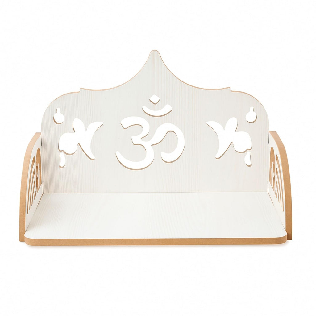 HOMEWEY DECOR Wooden Home Temple Handcrafted Support Heavy Idols Luxurious Finish Pooja Mandir for Home & Office Wall Mount for Room (Design6)