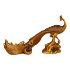 Artavrko Peacock Brass Showpiece Idol Figurine Sculpture for Birthday Gift Table Home Decoration, Size - (L-11 W-4 H-7 Inches 2.6 Kg)