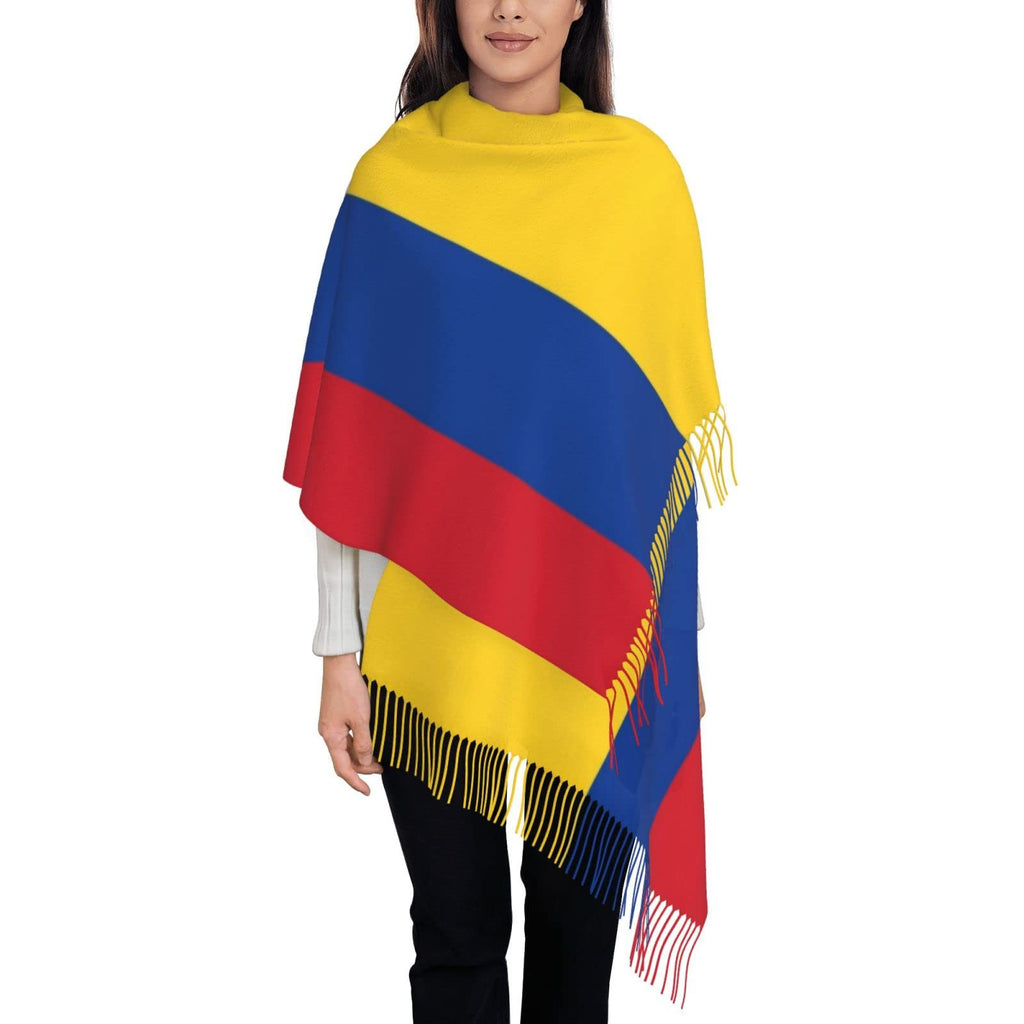 QZLAN Colombian Flag Blanket Scarf Shawls Wrap Accessories for Women, Multi, Large