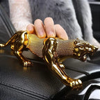 Metal Leopard | Cheetah | Jaguar Realistic Luxury Showpice Statue for Home Decor | Shelf,Office Table, Living Room TV Cabinet CAR Dashboard Decoration Gift (VZ-1)