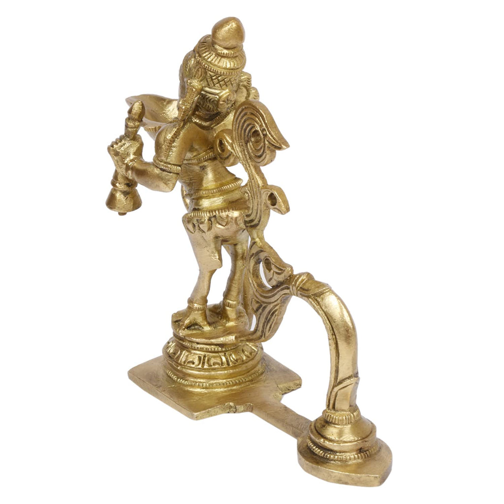 Artvarko Brass Brahma Aarti Diya Oil Lamp Decorative Puja Home Temple Accessory, Camphor Burner lamp Aarti, Diwali Gifts Home Décor