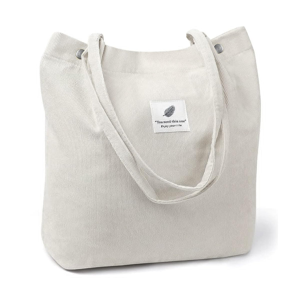 PALAY Tote Bags for Women, Corduroy with Inner Pocket for Work Travel