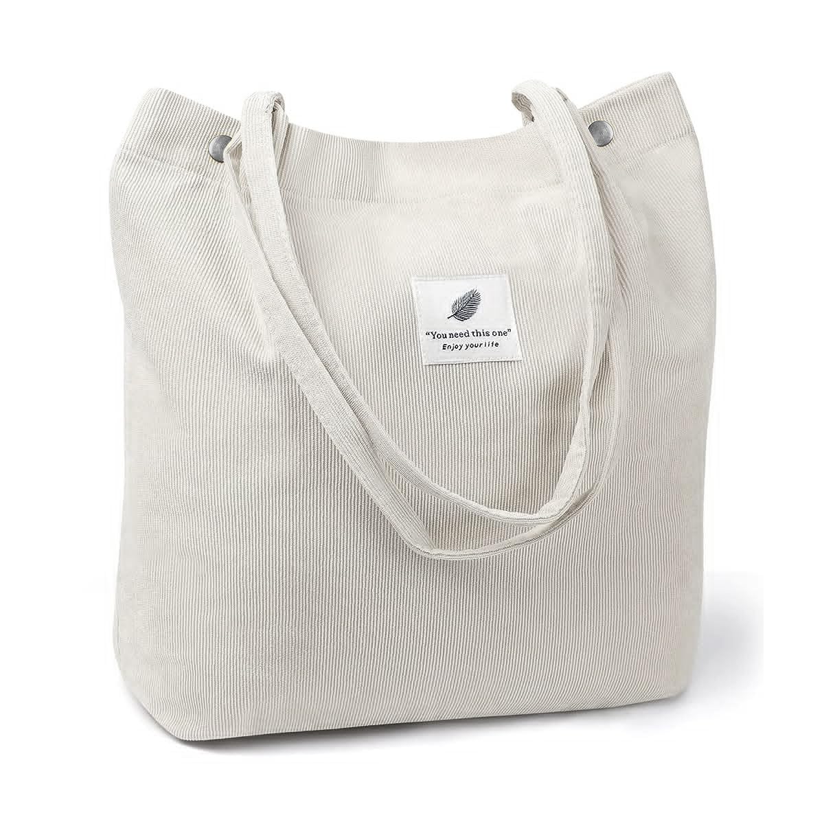 PALAY Tote Bags for Women, Corduroy with Inner Pocket for Work Travel
