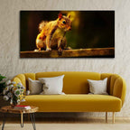 VIBECRAFTS Canvas Paintings for Living Room Drawing Room Squirrel In The Dark Forest Premium Wall Painting Fitted with Wooden Frame for Home | Office | Gift (PTVCH_2324)