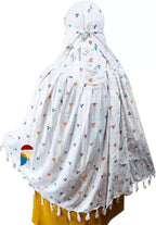 PRACHARAN Cotton Innovative Stylish Printed Pattern Scarf Cum Driving,With Sun Protection Cover Face Cotton Driving Scarf for Women's and Girls (3 Dot)