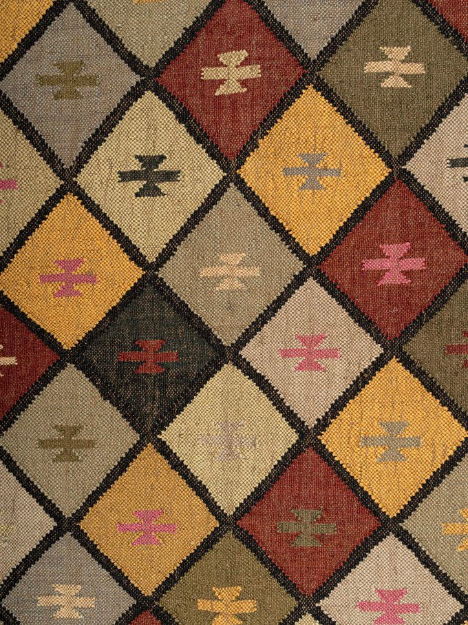 Pinsk Jute Kilim Rug Contrast Living