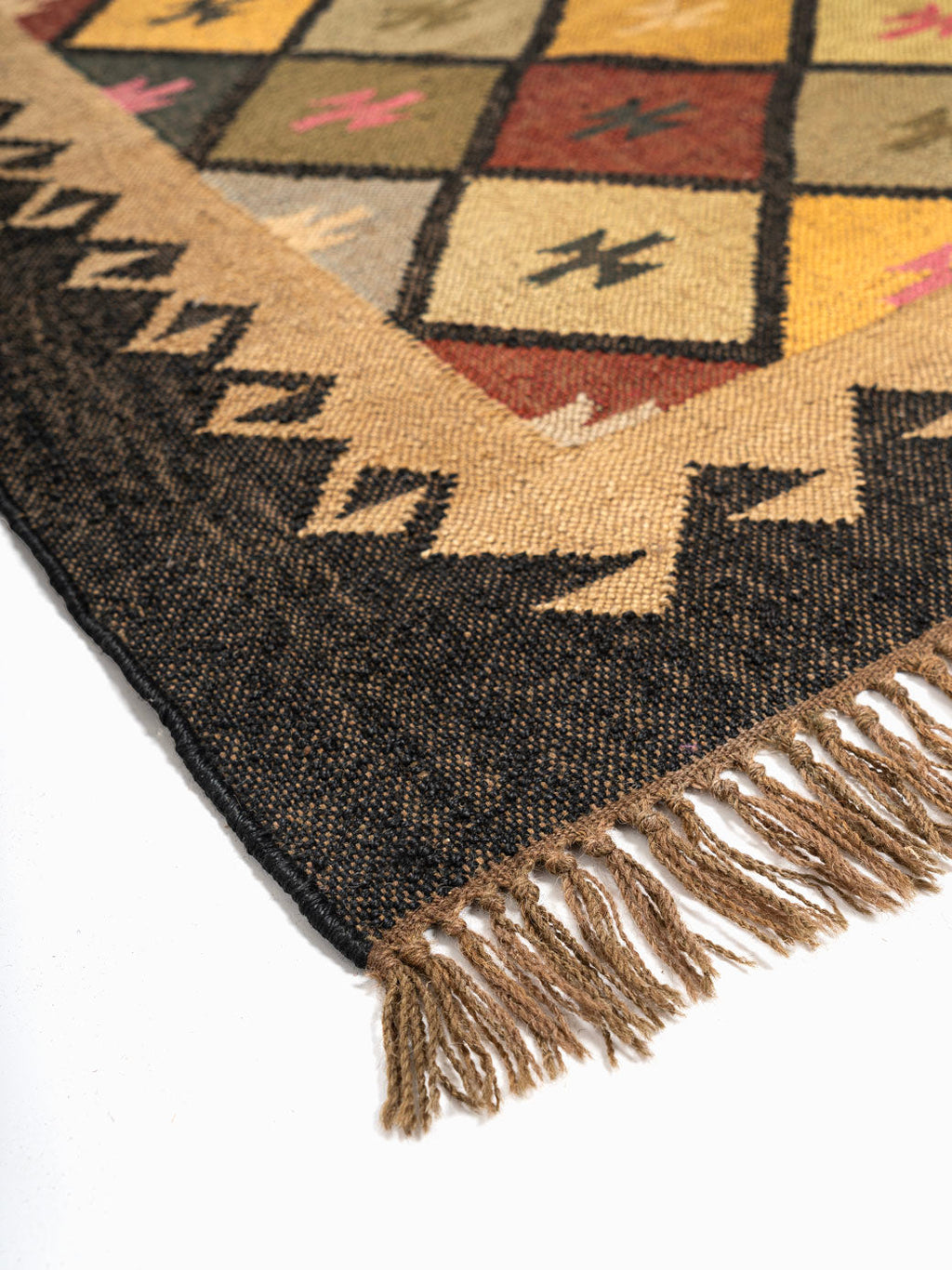 Pinsk Jute Kilim Rug Contrast Living