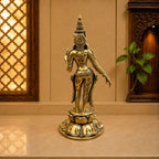 Brass Lightweight Standing Uma Parvati Devi Idol Vedansh Craft