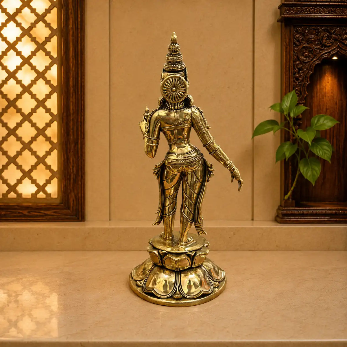 Brass Lightweight Standing Uma Parvati Devi Idol Vedansh Craft