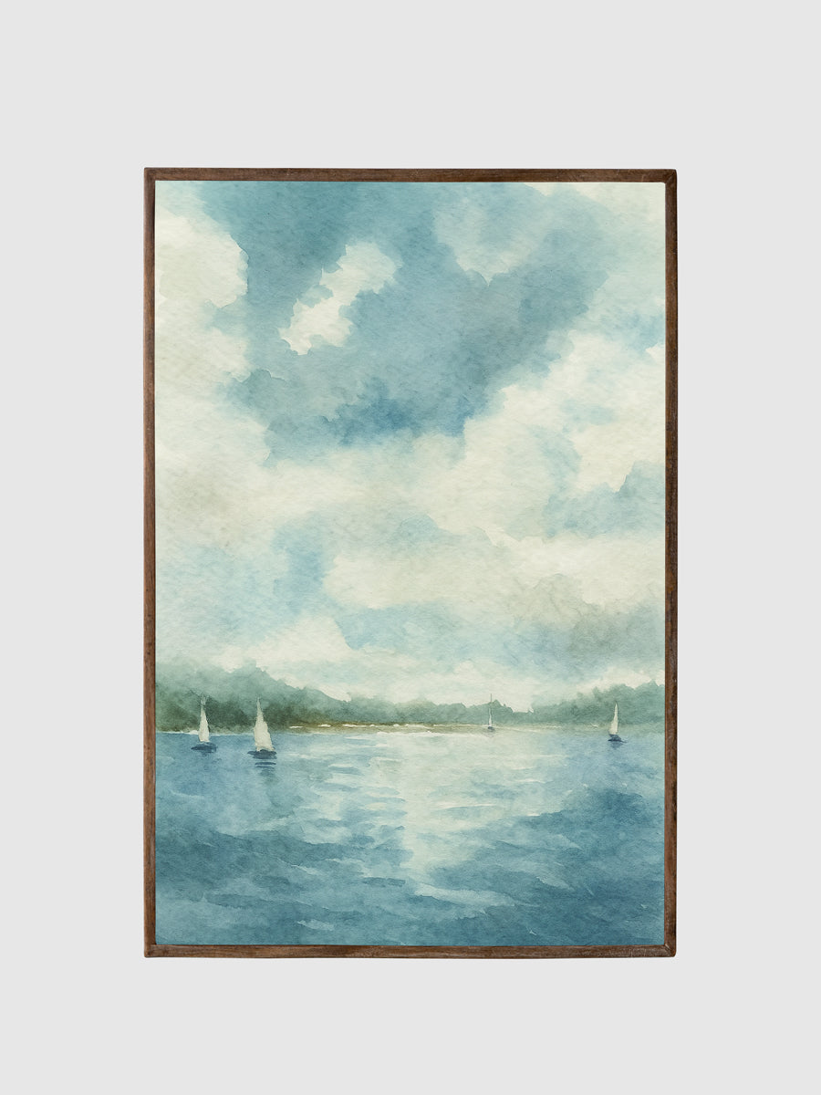 The Ocean of Peace | Printed Canvas Wall Art Contrast Living