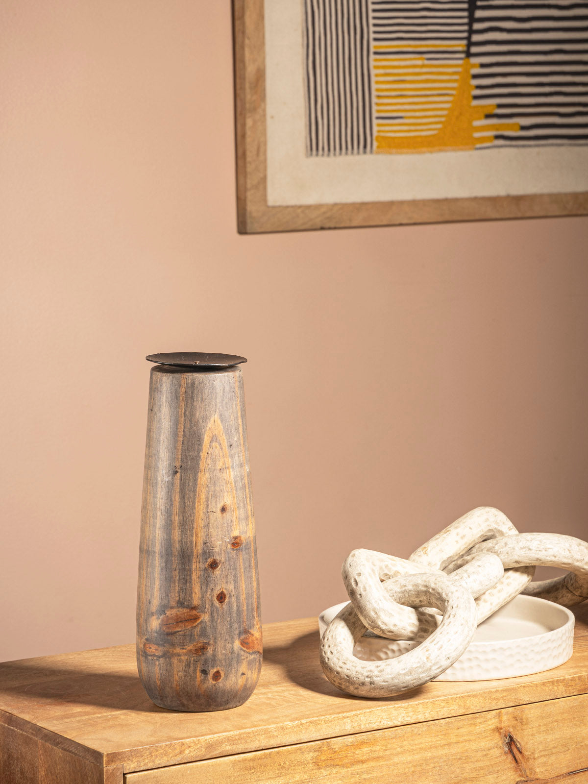 Oia Candle Holder Contrast Living
