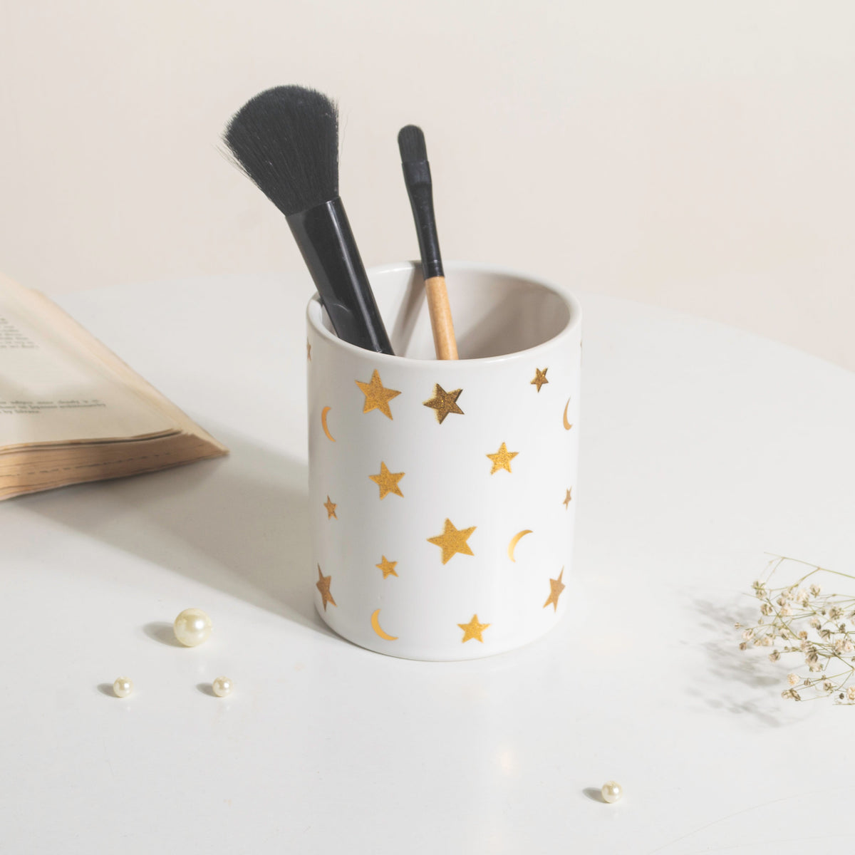 Stars and Moons White Ceramic Organiser Nestasia