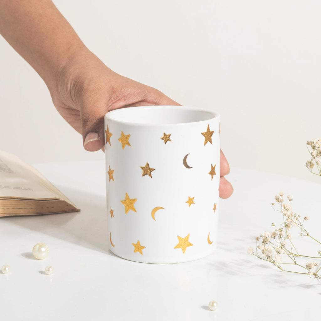 Stars and Moons White Ceramic Organiser Nestasia
