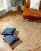 Handwoven Rectangular Jute Carpet For Living Room Decor