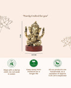 Elegant Ganesha Brass Idol for Daily Worship and Positive Energy