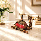 Brass Dhokra Sitting Camel Candle Stand (5 Inch) Vedansh Craft