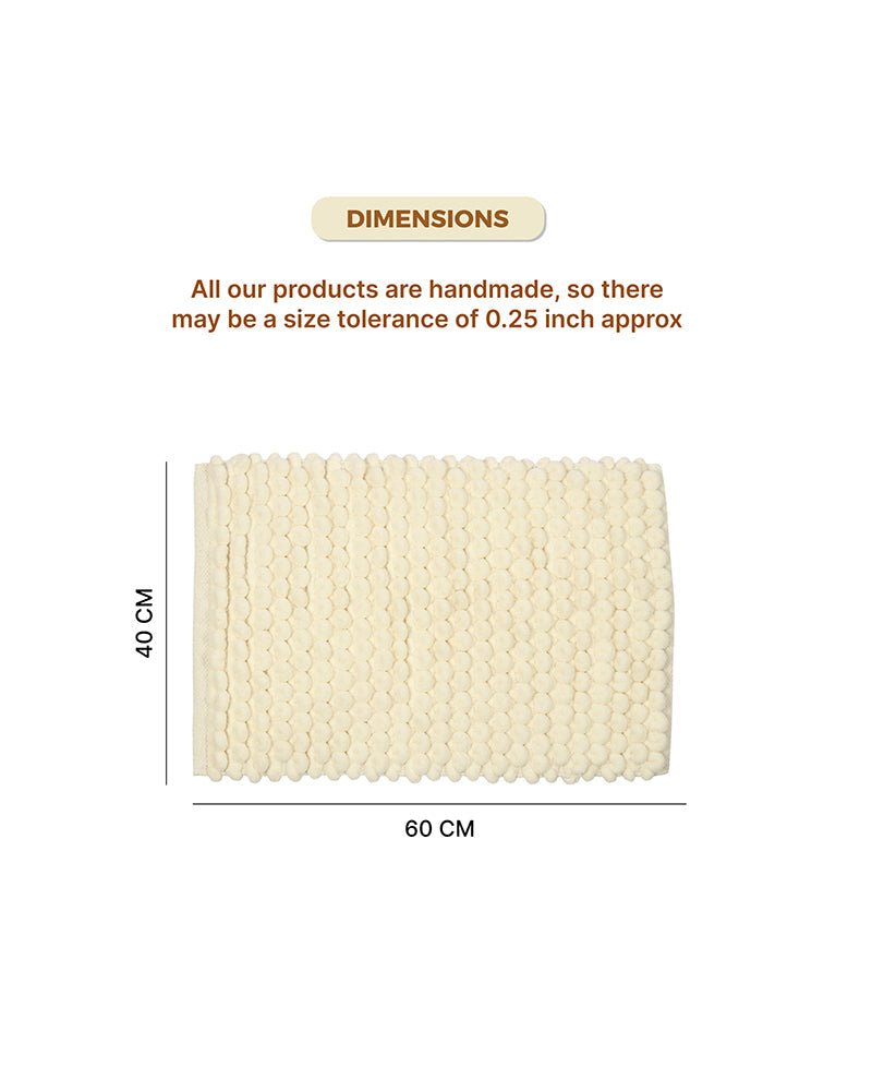 Cotton Bathroom Door Mat with Non Slip Backing and Soft Texture