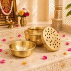 Brass Dhoop Dani & Incense Holder (5.5 Inch) Vedansh Craft
