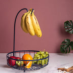 Wire Fruit Holder Basket with Banana Hanger Nestasia