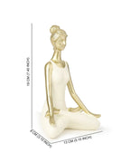 Polypropylene Yoga Women Statue for Tabletop Decor and Housewarming