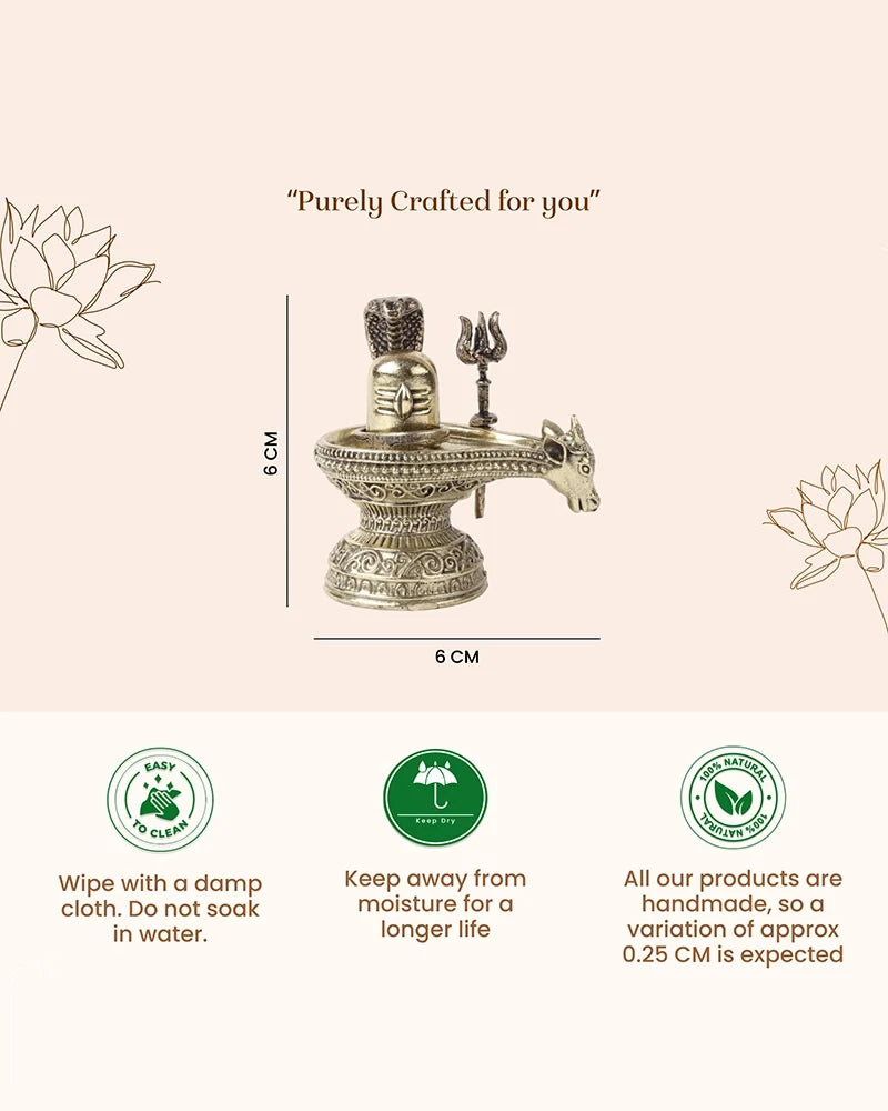 Decorative Brass Shivling Idol for Mandir and Home Pooja